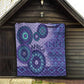 Afro Tribal Traditional Pattern Quilt Purple Motif