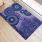 Afro Tribal Traditional Pattern Rubber Doormat Purple Motif