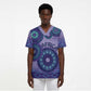 Africa Tribal Traditional Pattern Scrub Top Purple Motif