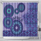 Afro Tribal Traditional Pattern Shower Curtain Purple Motif