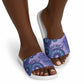 Africa Tribal Traditional Pattern Slide Sandals Purple Motif
