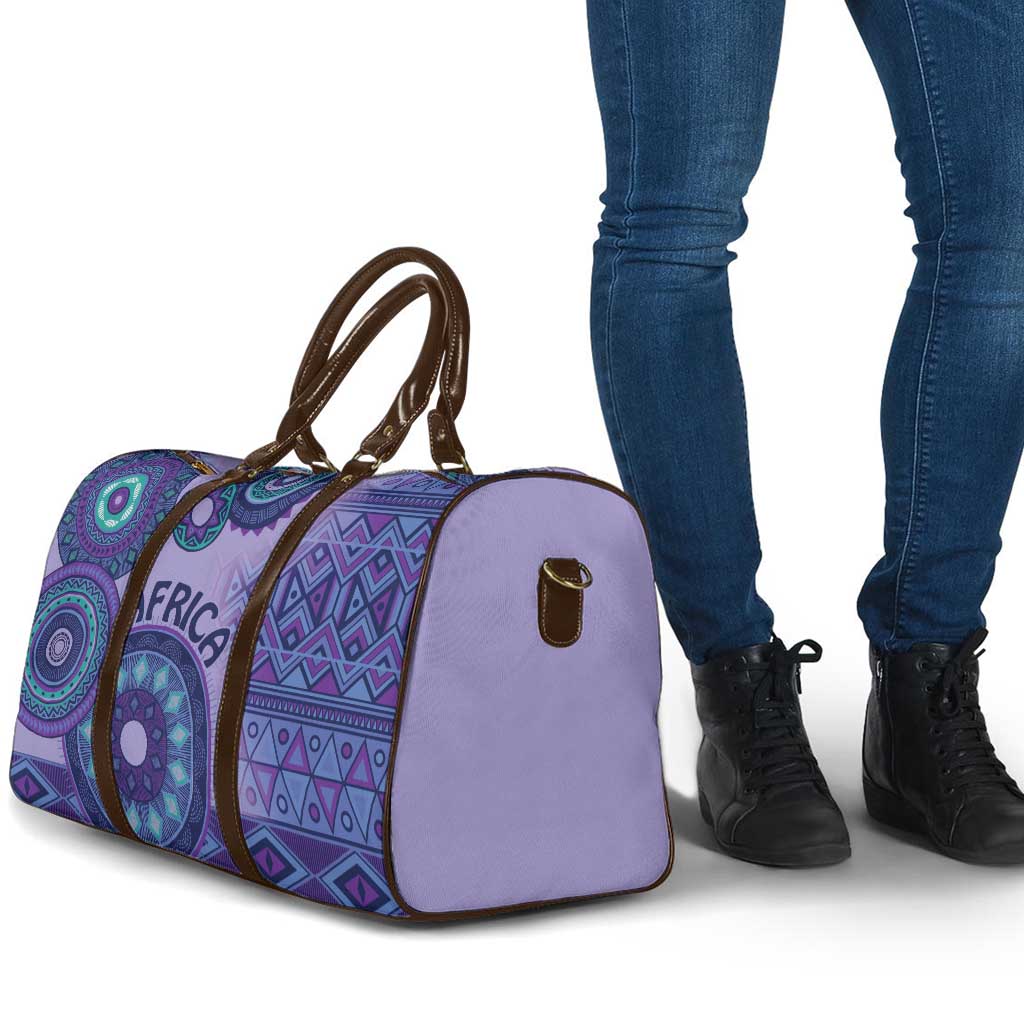 Africa Tribal Traditional Pattern Travel Bag Purple Motif