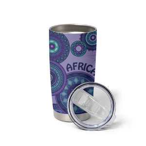 Afro Tribal Traditional Pattern Tumbler Cup Purple Motif