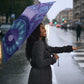 Africa Tribal Traditional Pattern Umbrella Purple Motif