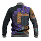 Afro Violets Flowers Baseball Jacket Mix Native Tribal Pattern LT9