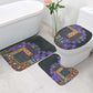 Africa Violets Flowers Bathroom Set Mix Native Tribal Pattern