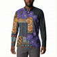 Africa Violets Flowers Button Sweatshirt Mix Native Tribal Pattern