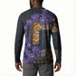 Africa Violets Flowers Button Sweatshirt Mix Native Tribal Pattern