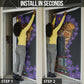 Africa Violets Flowers Door Cover Mix Native Tribal Pattern