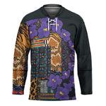 Africa Violets Flowers Hockey Jersey Mix Native Tribal Pattern