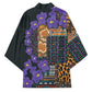 Africa Violets Flowers Kimono Mix Native Tribal Pattern