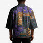 Africa Violets Flowers Kimono Mix Native Tribal Pattern