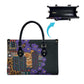 Africa Violets Flowers Leather Bag Mix Native Tribal Pattern