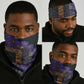 Afro Violets Flowers Neck Gaiter Mix Native Tribal Pattern LT9