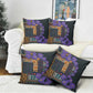 Africa Violets Flowers Pillow Cover Mix Native Tribal Pattern