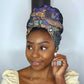 Africa Violets Flowers Simple Headwrap Mix Native Tribal Pattern