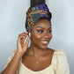 Africa Violets Flowers Simple Headwrap Mix Native Tribal Pattern