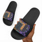 Africa Violets Flowers Slide Sandals Mix Native Tribal Pattern