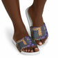 Africa Violets Flowers Slide Sandals Mix Native Tribal Pattern