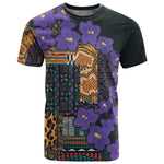Afro Violets Flowers T shirt Mix Native Tribal Pattern