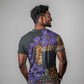 Afro Violets Flowers T shirt Mix Native Tribal Pattern