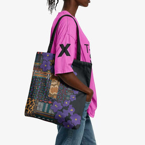Africa Violets Flowers Tote Bag Mix Native Tribal Pattern