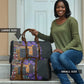 Africa Violets Flowers Travel Bag Mix Native Tribal Pattern