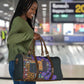 Africa Violets Flowers Travel Bag Mix Native Tribal Pattern