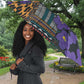Africa Violets Flowers Umbrella Mix Native Tribal Pattern