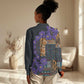 Afro Violets Flowers Women Casual Shirt Mix Native Tribal Pattern LT9