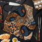 African Ankara Motifs Mixed Animal Skins Apron