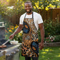 African Ankara Motifs Mixed Animal Skins Apron