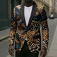 African Ankara Motifs Mixed Animal Skins Blazer