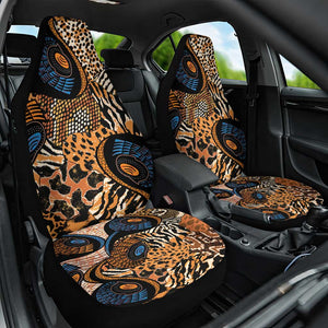 African Ankara Motifs Mixed Animal Skins Car Seat Cover