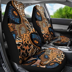 African Ankara Motifs Mixed Animal Skins Car Seat Cover