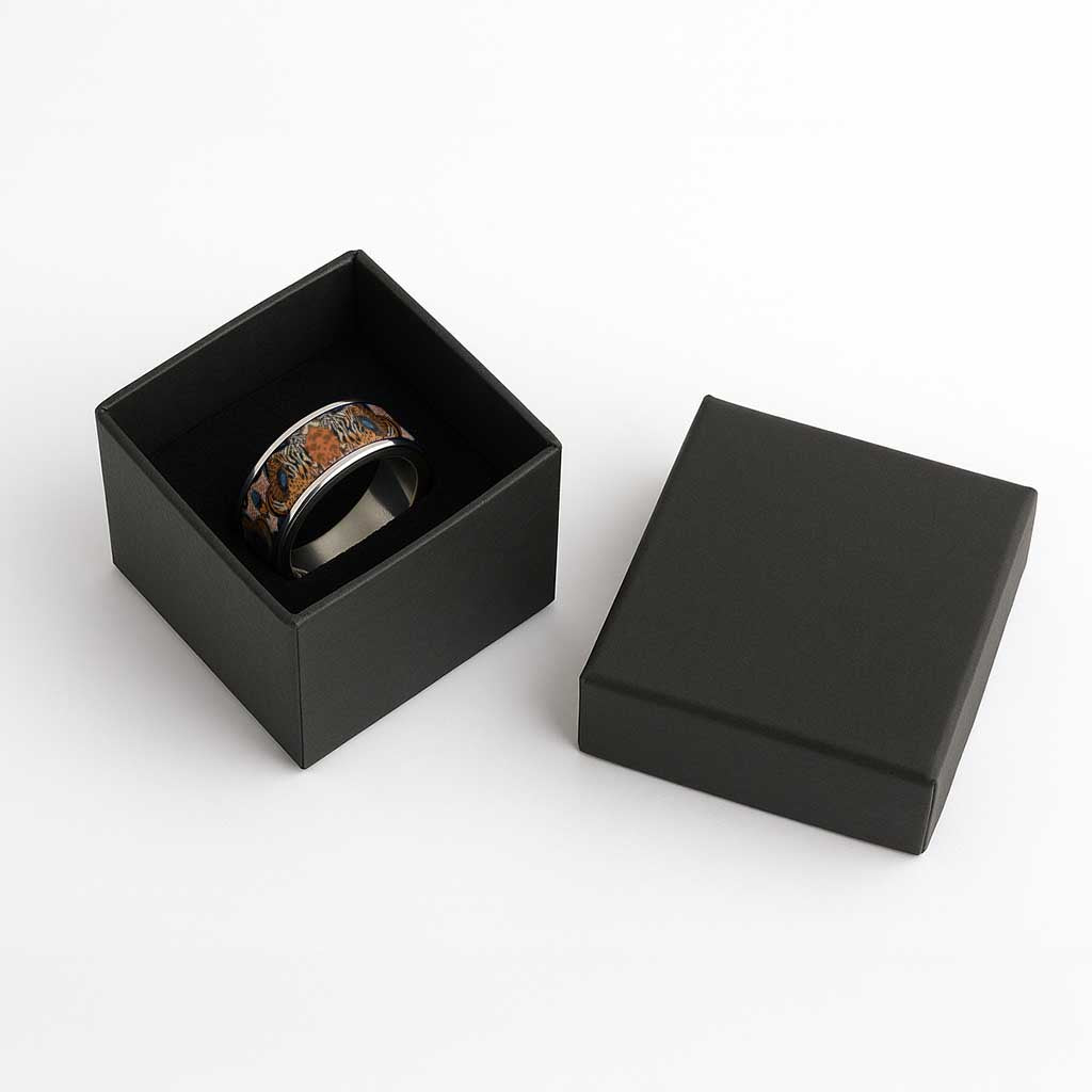 African Ankara Motifs Mixed Animal Skins Classic Ring - African Pride