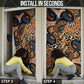 African Ankara Motifs Mixed Animal Skins Door Cover