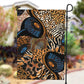 African Ankara Motifs Mixed Animal Skins Garden Flag