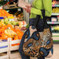 African Ankara Motifs Mixed Animal Skins Grocery Bag