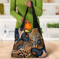 African Ankara Motifs Mixed Animal Skins Grocery Bag