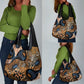 African Ankara Motifs Mixed Animal Skins Grocery Bag
