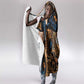 African Ankara Motifs Mixed Animal Skins Hooded Blanket