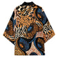 African Ankara Motifs Mixed Animal Skins Kimono
