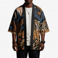 African Ankara Motifs Mixed Animal Skins Kimono