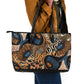African Ankara Motifs Mixed Animal Skins Leather Tote Bag