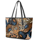 African Ankara Motifs Mixed Animal Skins Leather Tote Bag