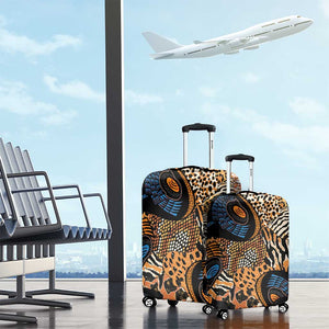 African Ankara Motifs Mixed Animal Skins Luggage Cover