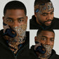 African Ankara Motifs Mixed Animal Skins Neck Gaiter LT9
