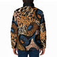 African Ankara Motifs Mixed Animal Skins Padded Jacket