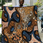 African Ankara Motifs Mixed Animal Skins Quilt